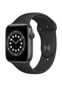 Apple Watch Series 6 GPS 44mm Space Grau: Sportarmband, Schwarz