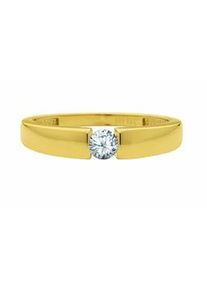 Goldring ADELIA ́S "333 Gold Ring mit Zirkonia" Fingerringe Gr. 58, Gelbgold 333, goldfarben (gold) Damen mit Zirkonia Goldschmuck für