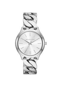 Quarzuhr Michael Kors "SLIM RUNWAY" Armbanduhren silberfarben Damen Armbanduhr, Damenuhr, Edelstahlarmband