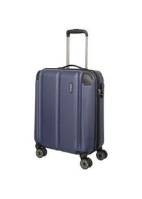 Hartschalen-Trolley Travelite "CITY S, anthrazit" Gr. B/H/T: 40cm x 55cm x 20cm 45 l, blau (marine) Koffer Handgepäck, Reisekoffer, Hartschalen-Trolley