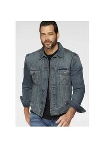 BUSCH-JAEGER Jeansjacke WRANGLER "WESTERN DENIM JACKET" Gr. M, grau (mid, stone) Herren Jacken