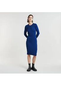 G-Star Raw Strickkleid G-STAR "Plated Slim Knit Dress" Gr. S, N-Gr, blau (racing blau, osaka rib) Damen Kleider