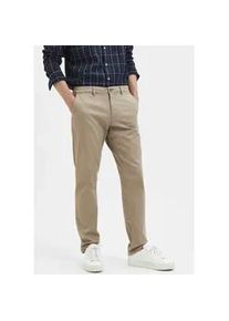 Chinohose Selected HOMME "SLH175-SLIM NEW MILES FLEX PANT NOOS" Gr. 36, Länge 34, beige (greige) Herren Hosen