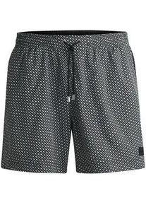 Badeshorts BOSS "Ciro" Gr. XL, N-Gr, schwarz (black 001) Herren Badehosen mit Monogramm-Muster