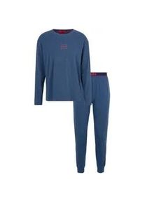 Sweatshirt HUGO UNDERWEAR "Laze Long Set" Gr. M, blau (dunkelblau) Herren Sweatshirts mit Logobund