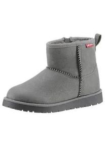 Levi's Winterboots LEVI'S KIDS "LEVIS NEW WAVE" Gr. 32, grau Kinder Schuhe Winterschuh, Reißverschluss-Stiefel mit kuscheligem Warmfutter