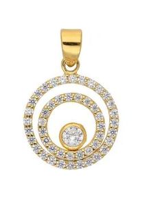 Ketten-Anhänger ADELIA ́S "333 Gold Anhänger" Schmuckanhänger Gr. mit Zirkonia, Gelbgold 333, goldfarben (gold) Damen mit Zirkonia Goldschmuck für