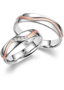 Partnerring MARRYA "Silber Ringe Trauringe Eheringe Partnerringe" Fingerringe Gr. 48, Silber 925 (Sterlingsilber), rosegold (damen ring, silber, rosé) Damen