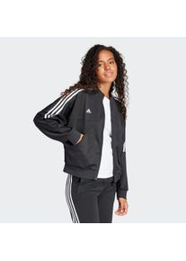 adidas Sportswear Große Größen Trainingsjacke Gr. XXL schwarz gestreift für Damen