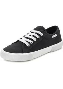 Sneaker Lascana Gr. 44, schwarz Damen Schuhe Canvassneaker Sneaker low Skaterschuh aus Textil, Schnürhalbschuh, Freizeitschuh