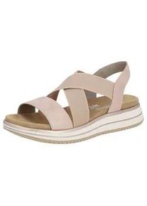 Riemchensandale Remonte Gr. 39, rosa (rosé) Damen Schuhe Sommerschuh, Sandalette, Keilabsatz, mit praktischem Gummizug