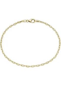 Armband Luigi Merano "Stegankerkette, diamantiert, Gold 585" Armbänder Gr. 21cm, Gelbgold 585, goldfarben (gold) Herren