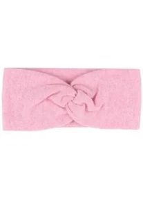 Stirnband Zwillingsherz rosa (melange pink) Damen Mützen Knoten vorn, Cashmere, Feinstrick