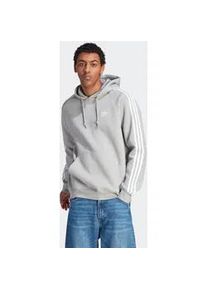 Kapuzensweatshirt Adidas ORIGINALS "3-STRIPES HOODY" Gr. L, grau (medium heather) Herren Sweatshirts