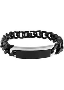 Edelstahlarmband ADELIA ́S "Herren Armband aus Edelstahl 21 cm" Armbänder Gr. 21, Edelstahl, schwarz Herren