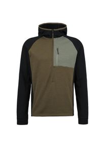 Stoic MerinoGrid285 NorrdalSt 3/4 Zip Hoody Merinohoodie Herren (Gr XXL |braun/schwarz)