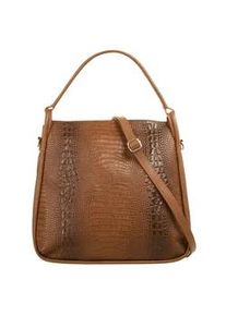 Shopper Samantha Look Gr. B/H/T: 30cm x 25cm x 7cm onesize, braun (cognac) Damen Taschen echt Leder, Made in Italy