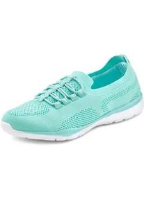 Sneaker Lascana Gr. 42, blau (mint) Damen Schuhe Slipper Slip-on-Sneaker Socksneaker Slipper, Halbschuh, zum Reinschlüpfen, leichtes Meshmaterial VEGAN