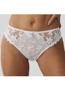 Slip Lascana Gr. 56/58, weiß Damen Unterhosen Dessous mit schöner Blümchen-Stickereispitze