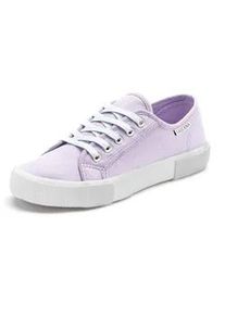 Sneaker Lascana Gr. 38, lila (helllila) Damen Schuhe Canvassneaker Sneaker low Skaterschuh aus Textil, Schnürhalbschuh, Freizeitschuh