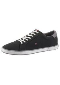 Sneaker Tommy Hilfiger "H2285ARLOW 1D" Gr. 48, schwarz (schwarz, grau) Herren Schuhe mit seitlichem Logoflag, Freizeitschuh, Halbschuh, Schnürschuh