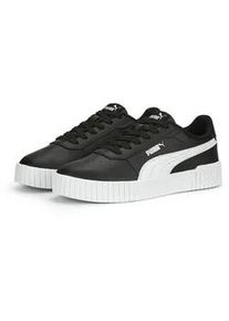 Sneaker Puma "Carina 2.0 Sneakers Damen" Gr. 37, schwarz-weiß (schwarz, weiß silber metallic) Schuhe