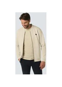 Sweater NO EXCESS "NO EXCESS Stylische Weste mit Bomberkragen und Piqué-Material" Gr. XXXL, beige (dunkelbeige) Herren Sweatshirts