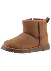 Levi's Winterboots LEVI'S KIDS "LEVIS NEW WAVE" Gr. 33, braun Kinder Schuhe Winterschuh, Reißverschluss-Stiefel mit kuscheligem Warmfutter