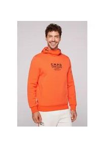 Kapuzensweatshirt CAMP DAVID Gr. 4XL, orange Herren Sweatshirts mit Zippertasche am Rücken