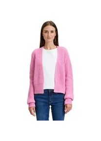 BETTY & CO Strickjacke BETTY & CO "Betty Co Grobstrickjacke ohne Verschluss" Gr. 40, rosa (moonlite mauve) Damen Strickjacken Rippbündchen