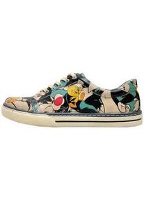 Sneaker DOGO "Damen Catch Me If You Can Tweety Vegan Damen /" Gr. 37, Normalschaft, bunt (mehrfarbig) Damen Schuhe Vegan