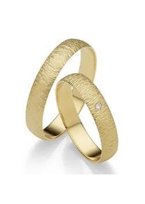 Trauring Firetti "Schmuck Geschenk Gold 375 Hochzeit Ehering "LIEBE"" Fingerringe Gr. 60, 0,01 ct SI = kleine Einschlüsse mit Brillant, Gelbgold 585, 5mm, goldfarben (gelbgoldfarben) Made in Germany, wahlweise mit oder ohne Brillant