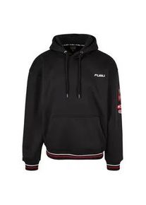 Kapuzensweatshirt Fubu "Fubu Herren FM233-012-2 Corporate Mesh Hoodie" Gr. M, bunt (schwarz, weiß, rot) Herren Sweatshirts