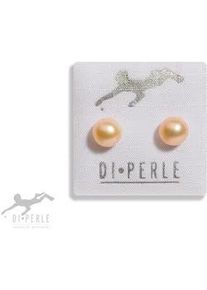 Paar Ohrstecker DI PERLE "Damen Perlenschmuck 585 Gelbgold Süsswasser Perlen Ohrstecker" Ohrringe Gr. Damen, beige (naturfarbe) Damen Perlenschmuck