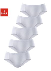 Petite Fleur Damen Jazz-Pants Slips, Gr. 42, weiß, Piquu00e9, Obermaterial: 95% Baumwolle, 5% Elasthan, unifarben, Unterhosen, aus weicher