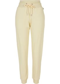 Urban Classics Damen Jogginghose "Urban Classics Damen Ladies Organic High Waist Sweat Pants", gelb, Gr. M, unifarben, 100% Organic Cotton Terry,
