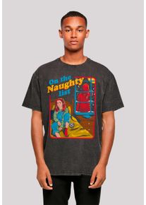 F4NT4STIC Herren T-Shirt "Stranger Things Naughty List Netflix TV Series", schwarz, casual, Gr. XL, Obermaterial: 100% Baumwolle, Shirts, Premium