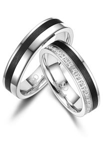 MARRYA Damen Partnerring "Carbon Ringe Trauringe Eheringe Partnerringe", 56, Carbon, schwarz, Carbon, Fingerringe