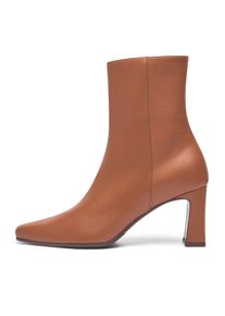 Henry Stevens Damen Schlupfboots "Madison ZB70 Businessschuh", Gr. 42, braun, Leder, klassisch, Schuhe, Damen Stiefelette mit Absatz handgefertigt,