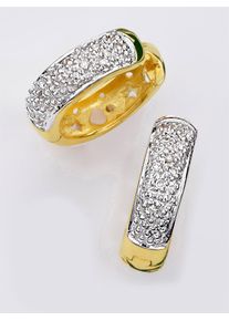 Lady Damen Paar Creolen, Diamant ct, Diamanten, gold, Diamanten, Ohrringe