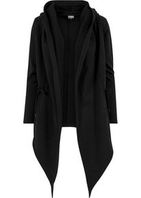 Urban Classics Damen Strickjacke "Urban Classics Damen Ladies Hooded Sweat Cardigan", schwarz, Gr. XS, unifarben, 80% Baumwolle, 20% Polyester,