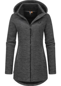 Ragwear Damen Longstrickjacke "Leysha Melange", grau, sportlich, Gr. XXXL, Grobstrick, Obermaterial: 56% Baumwolle, 44% Polyester, Innenfutter: 100%