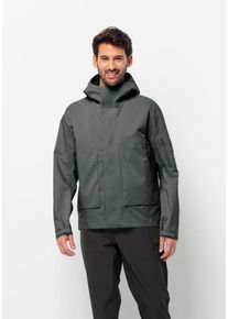 Jack Wolfskin Herren Regenjacke "WANDERMOOD 3L JKT M", grün, Gr. XL, OBERSTOFF 100% POLYESTER, Jacken