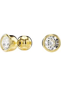 Swarovski Damen Paar Ohrstecker "Schmuck Geschenk Imber Ohrringe Solitär, 5681552, 5696073", Metall, gelb, Metall, Ohrringe, mit Swarovski Kristall