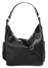 Samantha Look Damen Shopper, schwarz, Leder, unifarben, Taschen, echt Leder, Made in Italy