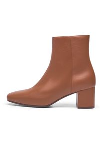Henry Stevens Damen Schlupfboots "Audrey AB50 Businessschuh", Gr. 39, braun, Leder, klassisch, Schuhe, Damen Stiefelette mit Absatz handgefertigt,
