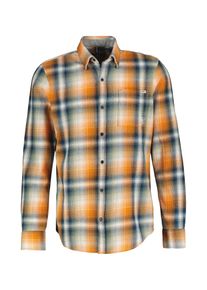 Lerros Herren Karohemd "Lerros Karohemd aus weicher Twillqualität, kariert", orange, Gr. S, 100% Baumwolle, Hemden