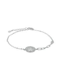 Adelia´s ADELIA ́S Damen Armband "Damen Armband Lebensbaum aus 925 Silber mit Zirkonia 17+3 cm", 17 + 3, silber, Armbänder