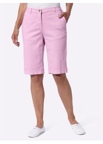 Classic Basics Damen Jeansbermudas, rosa, Gr. 48, unifarben, 97% Baumwolle, 3% Elasthan, Jeans