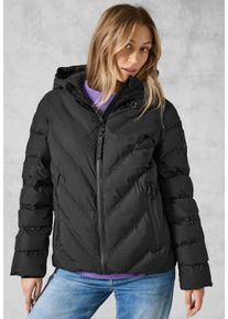 Cecil Damen Steppjacke, schwarz, casual, Gr. M, unifarben, Stoff, Obermaterial, Füllung und Futter: 100% Polyester, Jacken, mit moderner Steppung